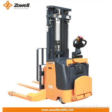 1.5 tunnellata Electric Straddle Lifter Forklift Stacker